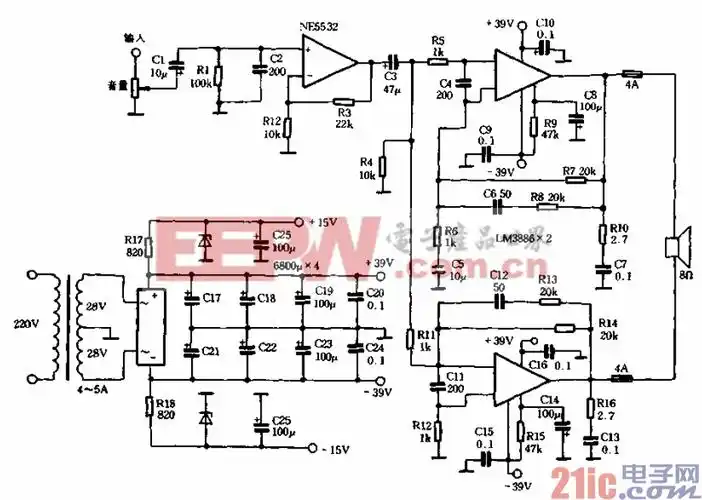 lm3886在家庭影院中的应用01-开关稳压电源电路图-电子产品世界