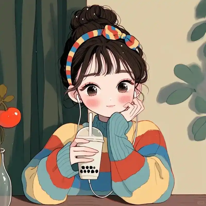 女生头像来喽 快来取图.#漫画女孩 #阳光治愈系头像女 #卡