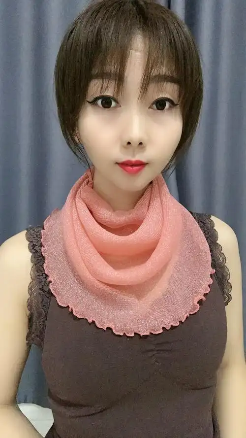 围巾防晒真丝丝巾领子春夏围脖套头