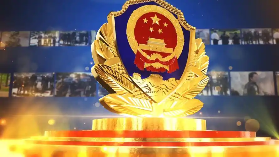 震撼大气公安警察警徽片头ae模版