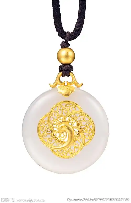 金镶玉吊坠项链设计图__广告设计_广告设计_设计图库_昵图网nipic.com