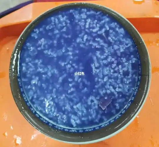 蓝色紫薯粥