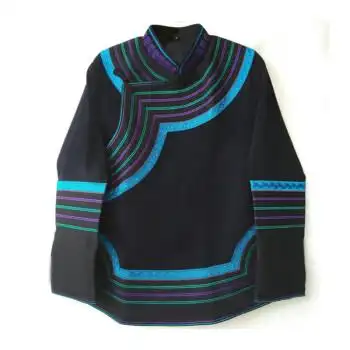 桢译彝族服装男大凉山彝族服装男外套彝家刺绣服饰全套民族风演出服