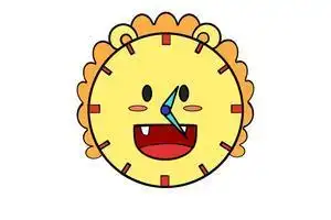 狮子猫可爱卡通简笔画钟表的数字简笔画小猪钟表简笔画集小牛时钟简笔