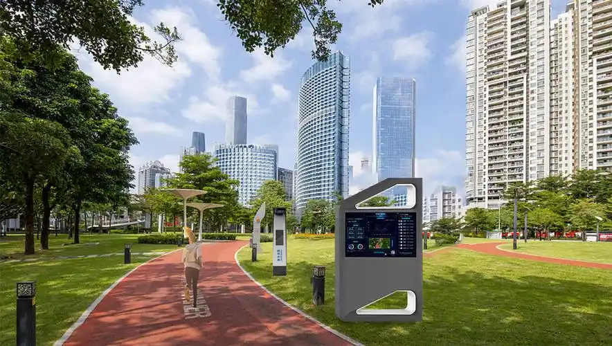 智慧步道>>>趣味健身由慧人智能研发的智慧步道系统,除了基础的运动