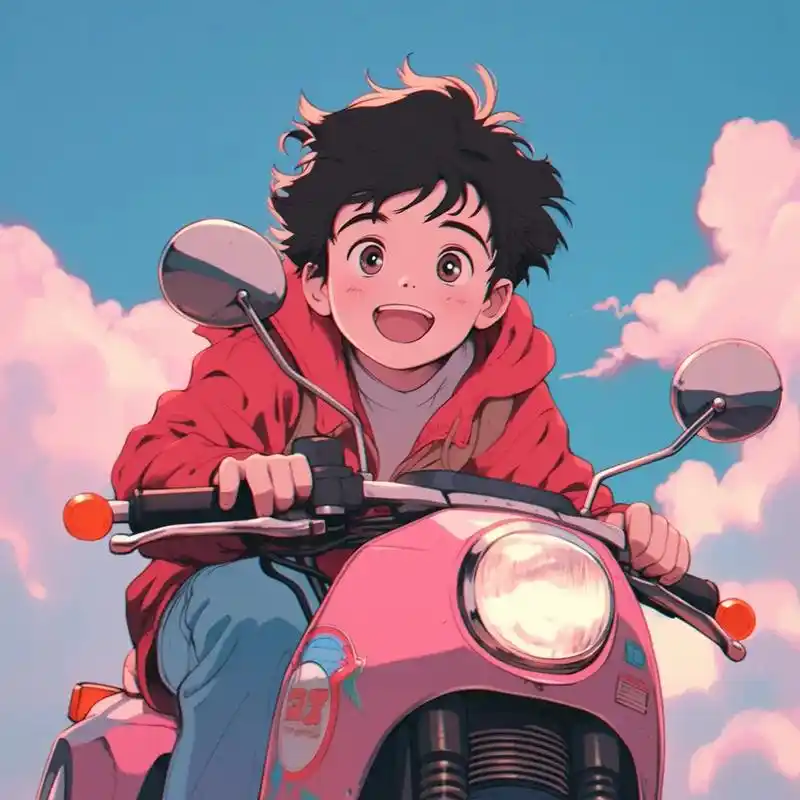 旧漫头像,骑摩托车的男孩.#优质头像 #优质男头 #男生头像 - 抖音
