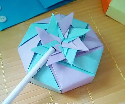 儿童手工折纸八角收纳盒礼品盒简单易学
