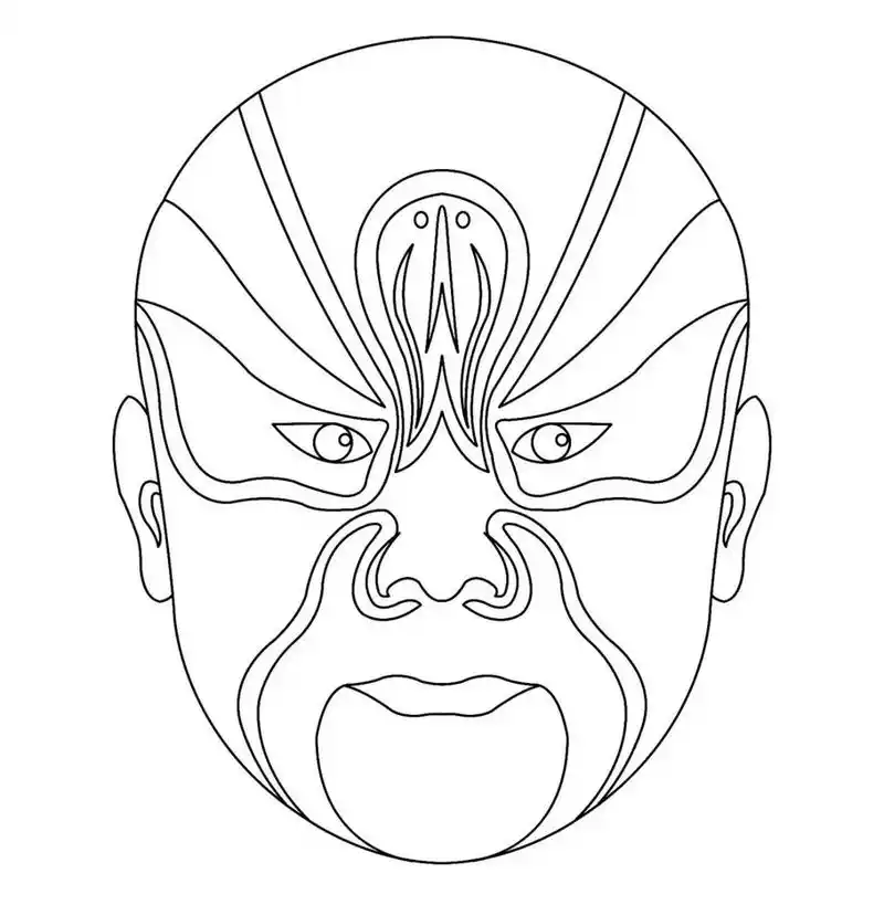 脸谱简笔画,幼儿园简笔画,说唱脸谱 脸谱简笔画,幼儿园简笔画,说唱