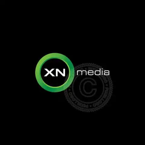 radio media logo - cool green ring | pixellogo