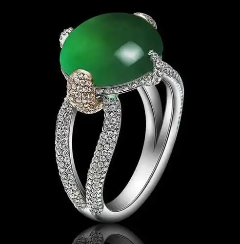 千款百万级别翡翠戒指镶嵌图集!真没见过,太美了