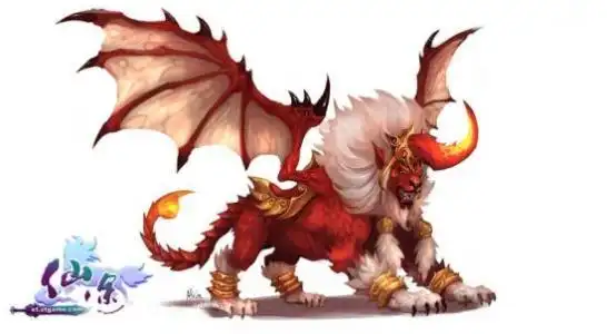 头朝右的年兽简笔画