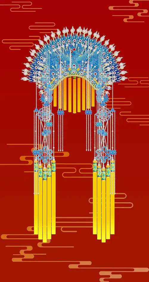 旦角凤冠|插画|艺术插画|风筝在飞8 - 原创作品 - 站酷 (zcool)