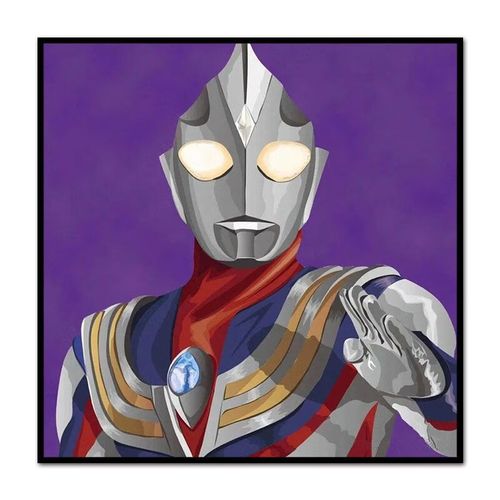 卡通画迪迦奥特曼数字油画填充填色小尺寸油彩画涂鸦 奥特曼真人版no