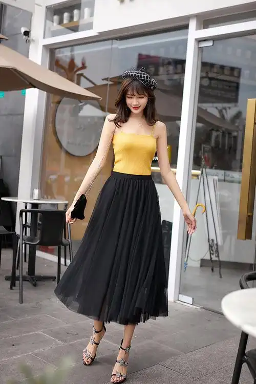 【夏日焕新】大码网纱裙女中长款胖mm超仙仙女裙半身裙200斤a字雪纺