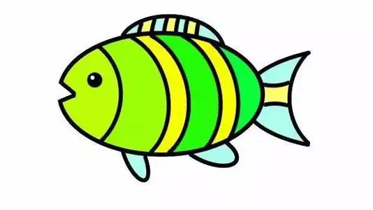 简笔画小鱼可爱有颜色