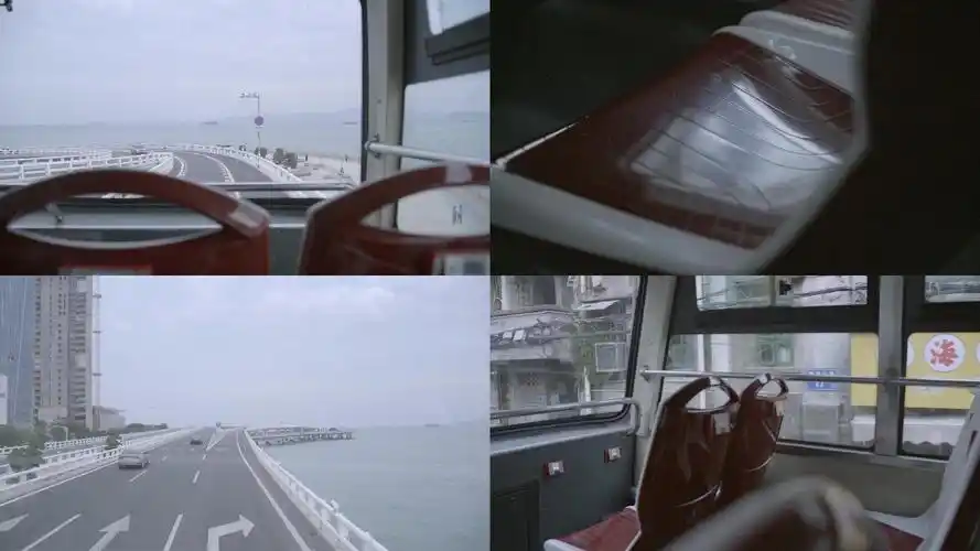 空无一人的公交车孤独伤感文艺4k素材