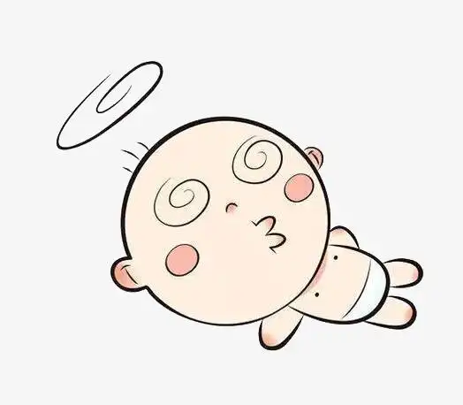卡通晕倒的小孩