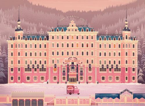 帝蓝尼拼图1000片带边框风景成年减压治愈布达佩斯大饭店经典风景女友