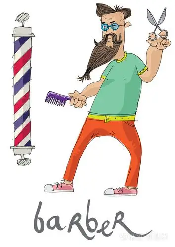 理发师店-卡通明星插画-正版商用图片0n5rmx-摄图新视界