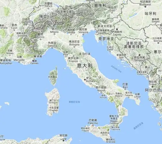 米兰,威尼斯,罗马,从地形图看超级大j意大利