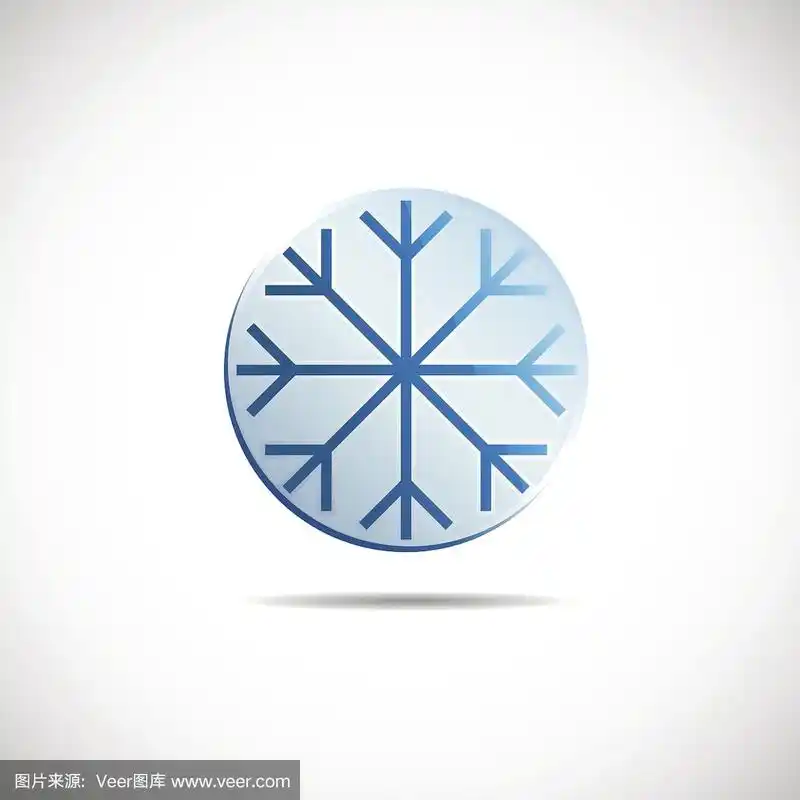 圆形矢量符号冰在白色的背景