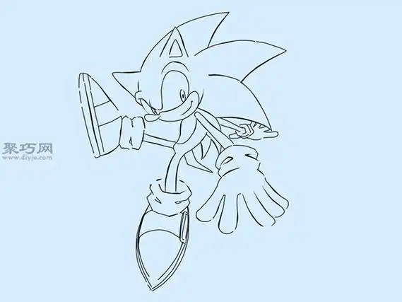 索尼克画法步骤教你怎么画音速小子