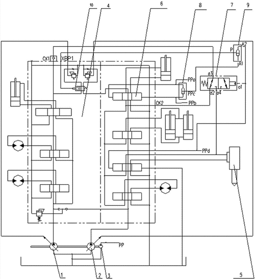 cn102704525a_一种挖掘机液压回路有效