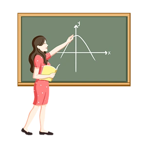 卡通数学老师剪贴画