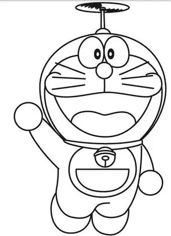 哆啦a梦简笔画图片之你好小叮当 机器猫简笔画
