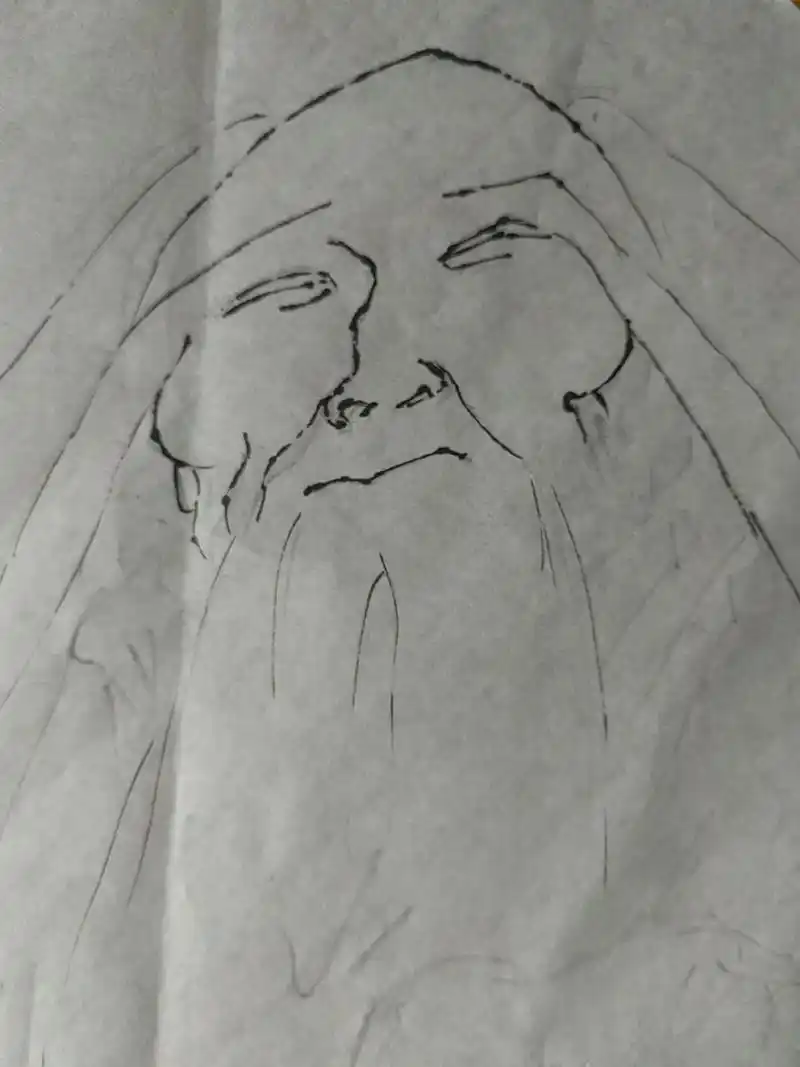 白描老子出关#清静撄宁#临摹范曾大师人物画 之十三 - 抖音