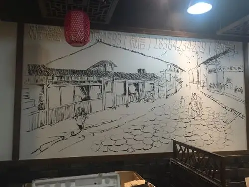 老成都墙绘,四川墙绘,成都墙绘,刷子艺术墙绘,墙绘,网吧墙绘,火锅店