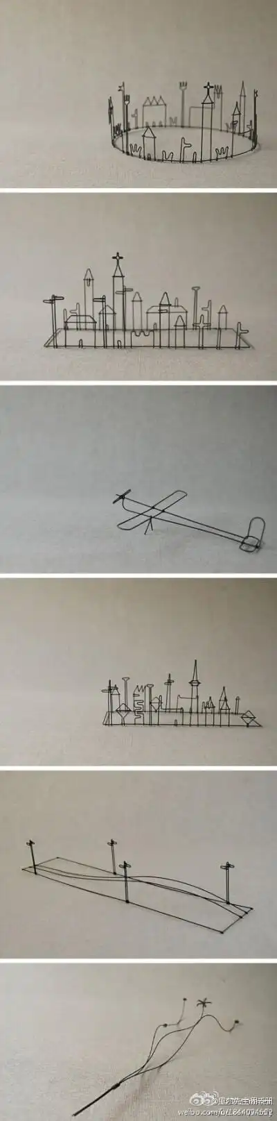 美丽细铁丝:用普通的细铁丝创造了这些看上去安静又很唯美的工艺品