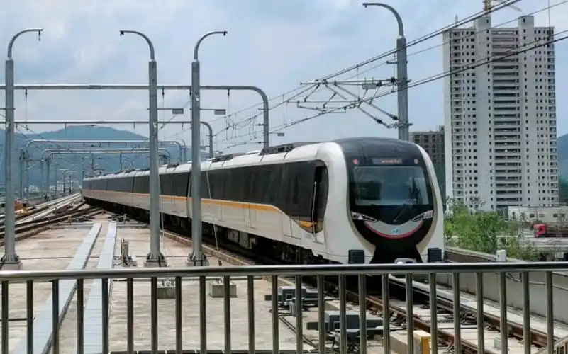 【宁波地铁3号线/宁奉线】0326#出金海路站 进入折返线