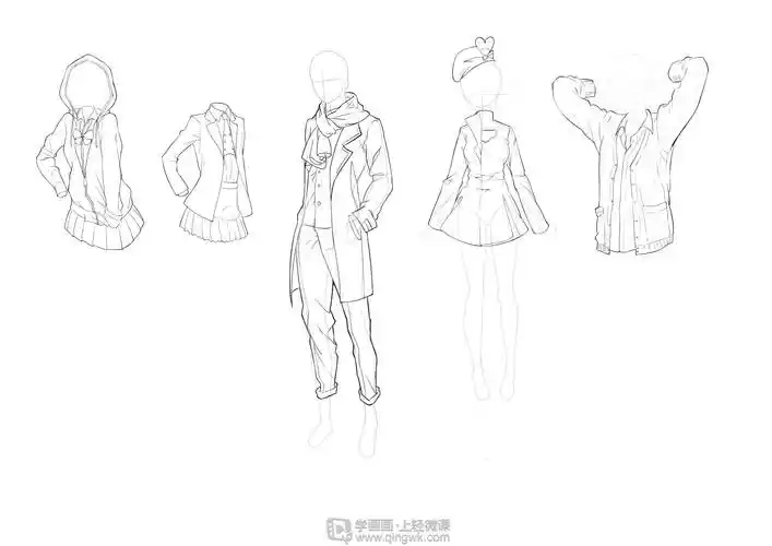 作业:在线学二次元日式插画漫画只动漫人物衣服绘制方法训练 - rh
