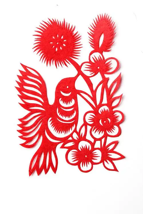 剪纸牡丹花图片素材