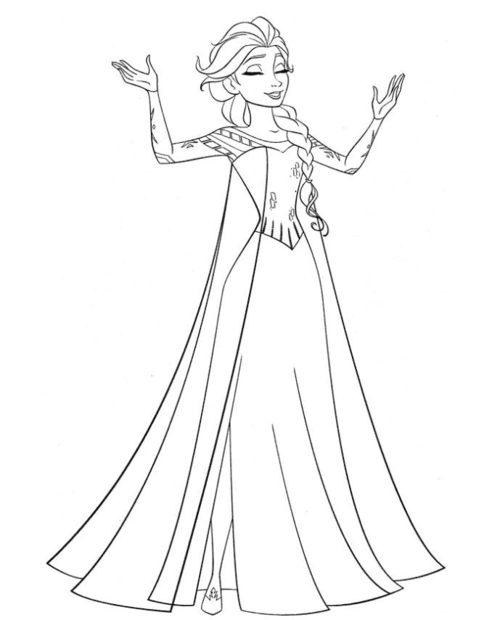 冰雪奇缘精选填色画(全套)可直接打印