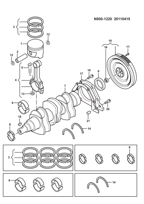 曲轴止推片,96659201