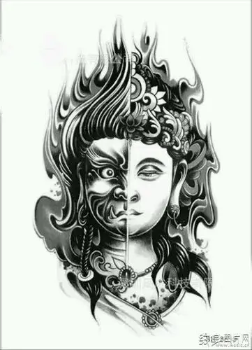佛与魔纹身图案与手稿欣赏,佛魔只在一念之间