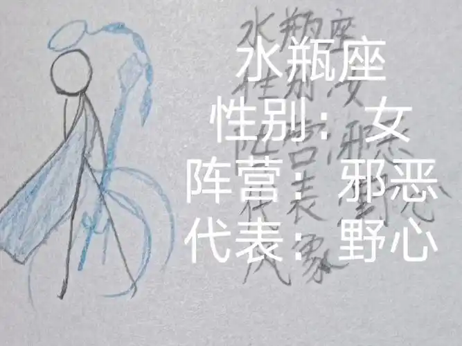 【新人/星座/火柴人】十二星座火柴人—水瓶座