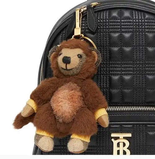 女士棕色聚酯纤维泰迪熊样式时尚百搭包挂饰配件 8033004【正品 价格