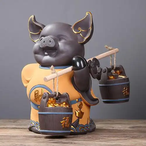 招财猪摆件店铺新店开店送礼开业礼品送人创意实用办公室工艺礼品