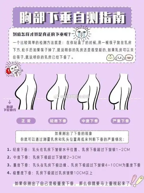 乳房有没有下垂,用这个方法一招看懂胸大乳房会下垂胸小乳房不会下垂