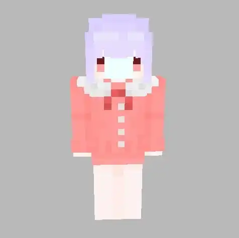 我的世界粉发豆豆眼少女皮肤mod