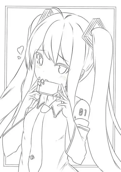 初音未来手绘线稿 临摹涂色的最佳选择