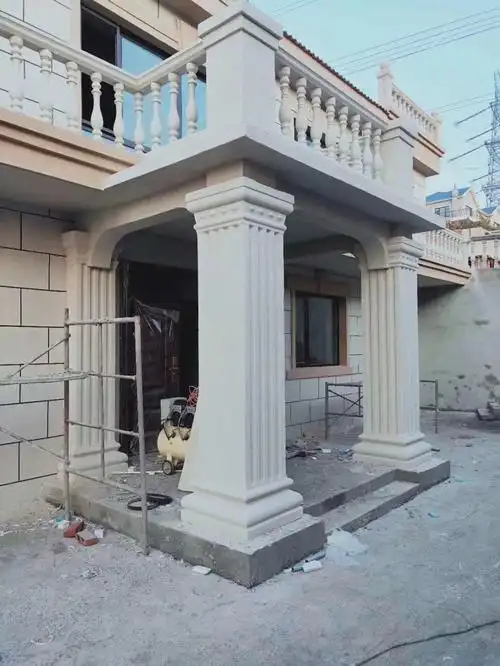 罗马柱模具和仿石漆更搭