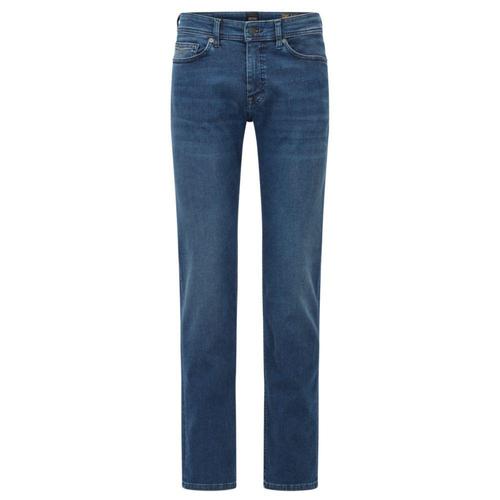 雨果波士hugo boss男款深蓝色牛仔裤|slim fit jeans in blue super s