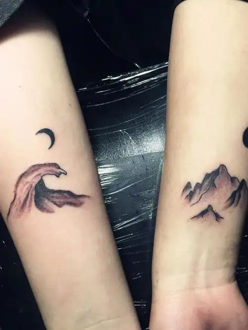 山河日月_纹身图案手稿图片_洪湖九零的纹身作品集