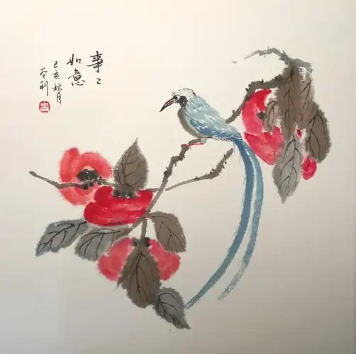 10.7.画柿子,寓意《事事如意》.