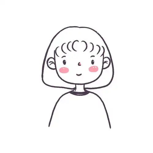 花栀子插画简笔画女生头像