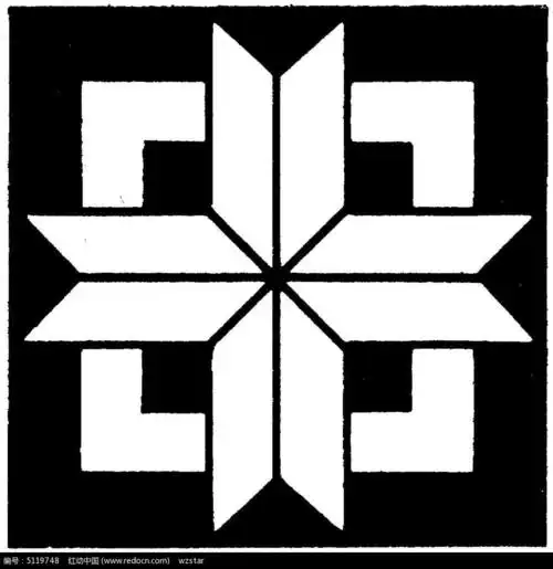 几何体构成正方形图案素材